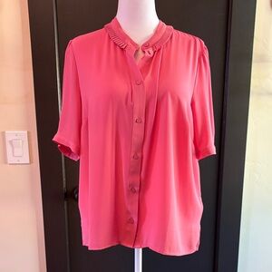 J. Crew Vibrant Pink Blouse